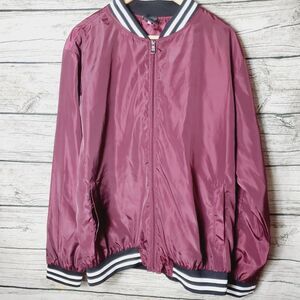 Original Deluxe Supply Varsity Jacket Men’s 2X Red VTG Y2K Baseball Bomber Satin